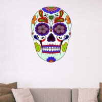 VWAQ Dia De Los Muertos Sugar Skull Wall Decal - GJG3