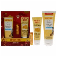Burt's Bees Honey Pot Lip Balm Body Lotion and Hand Cream Holiday Gift Set Perspective: Main