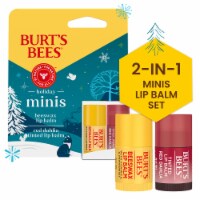 Burts Bees Holiday Minis Lip Balm Gift Set Beeswax Red Dahlia Perspective: Main