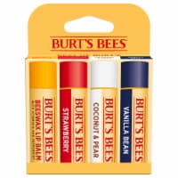 Burt's Bees Flavored Lip Balm Pack, 4 ct - Baker's