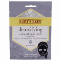 Burt's Bees Detoxifying Charcoal Sheet Mask, Single Use Sheet Mask, 1 Count Perspective: Main