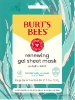 Burts Bees Renewing Biocellulose Rose & Algae Extract Gel Face Mask Perspective: Main