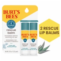 Burt's Bees® 100% Natural Origin Beeswax and Antioxidant-Rich Cooling Eucalyptus Rescue Lip Balm