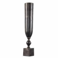 Uttermost Kaylie Modern styled Aluminum Vase in Gray and Black Nickel Finish