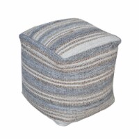 212 Main 23967 Mesick Handwoven Gray Pouf