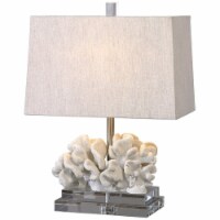 Uttermost Coral Sculpture Table Lamp in Ivory and Beige