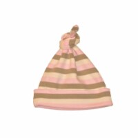 Organic Cotton Topee Caps - Pink/Natural/Khaki Stripe