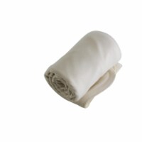Organic Cotton Baby Blankets - Receiving Blanket 2 Layer Natural with Picotine Trim