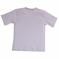 Organic Cotton Tees Short Sleeve - Lavender Stripe 1-2 year