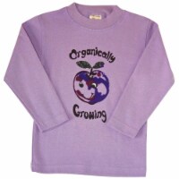 Organic Cotton Tees Long Sleeve - Tees Long Sleeve Organically Growing Purple Plum 2-4 year