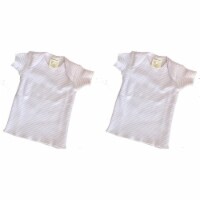 Organic Cotton Infant Lap Tees Short Sleeve - 2 Pack Lavender Striped