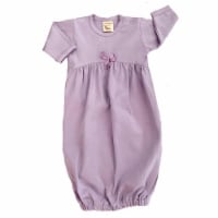 Organic Cotton Baggie/Gown - Lavender Fits up to 1 Year Open Elastic Bottom