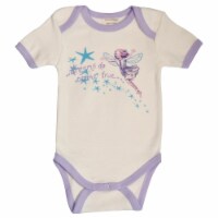 Organic Cotton Short Sleeve Bodysuits/Onesies - Fairy 3-6m
