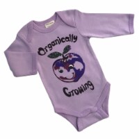 Organic Cotton Long Sleeve Bodysuits/Onesies - Plum 12-18m