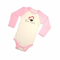 Organic Cotton Long Sleeve Bodysuits/Onesies - I am Organic 12-18m