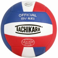 Tachikara USA SV18S.SWR Composite Leather Volleyball - Red-White-Royal
