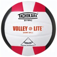 Tachikara SVMNC.SWB Volley-Lite Volleyball - Scarlet-White-Black