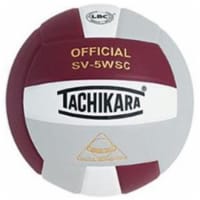 Tachikara SV5WSC.CWSL Sensi-Tec Composite High Performance Volleyball - Cardinal-White-Silver