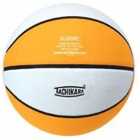 Tachikara SGB-6RC Rubber Recreational Basketball (Gold and White)