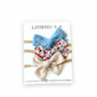 Laurenza's Baby Girls Three Pack of Bow Headbands