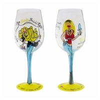 Bottoms Up - 95 and Sunny WGBLEACHBLONDE Wine Glass, Bleach Blonde