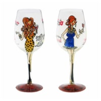 Bottoms Up - 95 and Sunny WGGINGERLICIOUS Wine Glass, Gingerlicious