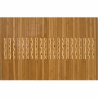 Anji Mountain AMB0090-2032 20 in. x 32 in. High Gloss Inlaid Bamboo Kitchen-Bath Mat- rubber-