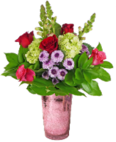 Glamorous Valentine's Flowers Arrangement in Vase Perspective: Main