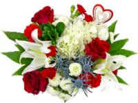 Hearts And Hugs Valentine's Fresh Flowers Bouquet Perspective: Main