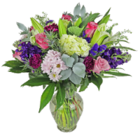 Mother's Day Luxury Fresh Flower Arrangement in Vase Perspective: Main