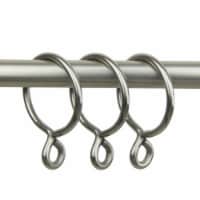 Central Design 1923-15 1.375 in. Curtain Eyelet Rings, Satin Nickel - Set of 10
