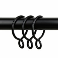 Central Design 1924-12 2.25 in. Curtain Eyelet Rings, Black - Set of 10