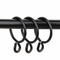 Central Design 1923-12 1.375 in. Curtain Eyelet Rings, Black - Set of 10