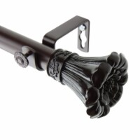 Fuga Curtain Rod 1  Od 48-84 Inch  - Mahogany