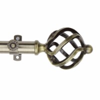 Roman Curtain Rod 13/16 Inch 28-48  - Antique Brass