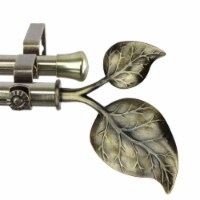 Eve Double Curtain Rod 13/16 Inch 28-48  - Antique Brass
