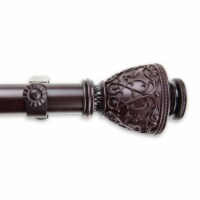 Virginia Curtain Rod 1 Inch 48-84 Inch - Mahogany