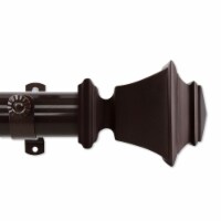 Norma Curtain Rod 1.5 Inch 28  - 48  Long - Cocoa