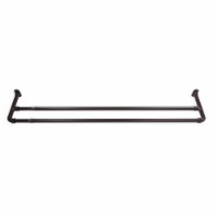 5/8 Inch Double Blackout Curtain Rod 84-120 Inch - Cocoa