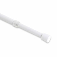7/16 Inch Round Spring Tension Rod 18 -28  - White