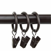 Decorative 1 Inch Ring With Clip (Set Of 10) - Cocoa