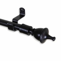 Ernest Curtain Rod 7/16 Inch Dia. 28-48 Inch - Black