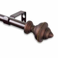 Augustus Curtain Rod 5/8 Inch Dia. 84-120 Inch - Cocoa