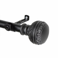 Dolly Curtain Rod 3/4 Inch Dia. 28-48  - Black