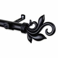 Micah Curtain Rod 3/4 Inch Dia. 28-48  - Black