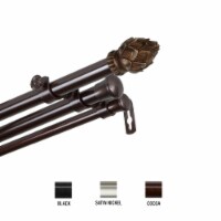 Tilia Triple Curtain Rod 13/16 Inch Dia. 48-84  - Cocoa