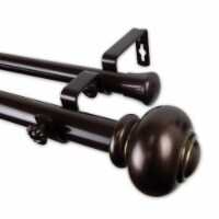 Constantino Double Curtain Rod 1  Od 66-120 Inch  - Bronze