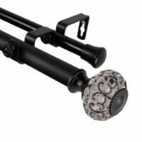 Elyse Double Curtain Rod 1  Od 28-48 Inch  - Black
