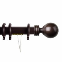 Archie Decorative Traverse Rod W/ Rings 30 - 48  - Cocoa