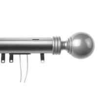 Archie Decorative Traverse Rod W/ Sliders 30 - 48  - Satin Nickel